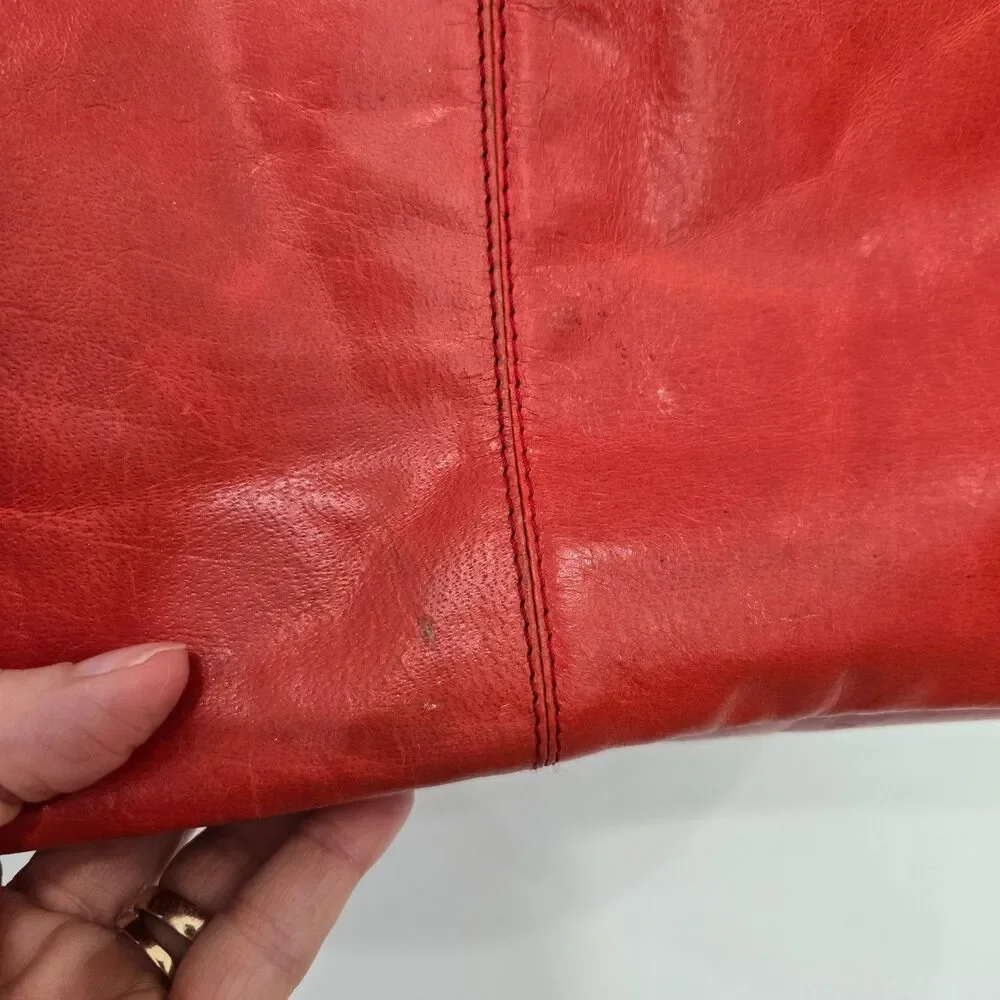 Latico‎ Red Leather Business Tote Bag Shoulder Laptop Full Zip around Organizer
